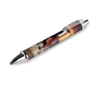 RTFGHJS Running Horses Ballpoint Pens Retractable Ball Point Pens Smooth 0.5mm Medium Writing Pen Black Ink Pen for Men Women 1 PCS