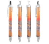 RTFGHJS Sailing at The Seaside Ballpoint Pens Retractable Ball Point Pens Smooth 0.5mm Medium Writing Pen Black Ink Pen for Men Women 4 PCS