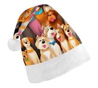 RTFGHJS Santa Hat for Adults Christmas - Dogs Xmas Hat with Pom Pom, Xmas Hats for New Year Festive