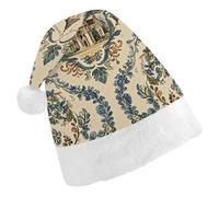 RTFGHJS Santa Hat for Adults Christmas - French Country Style Xmas Hat with Pom Pom, Xmas Hats for New Year Festive