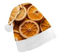 RTFGHJS Santa Hat for Adults Christmas - Orange Slices Xmas Hat with Pom Pom, Xmas Hats for New Year Festive