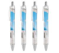 RTFGHJS Santorini Greek Island Sea Ballpoint Pens Retractable Ball Point Pens Smooth 0.5mm Medium Writing Pen Black Ink Pen for Men Women 4 PCS