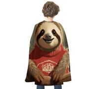 RTFGHJS Shih Tzu Dog Halloween Cloak Christmas Cape Costume Accessory Cosplay Cloak for Parties Short Capes, Cartoon Sloth, One Size