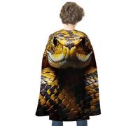 RTFGHJS Shih Tzu Dog Halloween Cloak Christmas Cape Costume Accessory Cosplay Cloak for Parties Short Capes, Yellow Snake, One Size