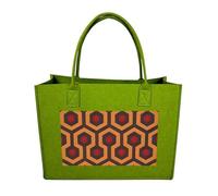 RTFGHJS Shining Overlook Tote Bags Reusable Shopping Bag Grocery Bag Felt Handbags Storage Bags Light Green