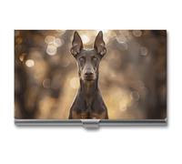 RTFGHJS Sit on The Floor Business Card Holder, Metal Slim Name Card Case, Pocket Cards Holder for Women Or Men, Name Cards Booklet for Professionals, Executives