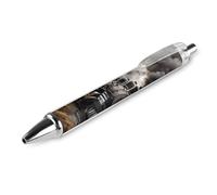 RTFGHJS Steam Train Ballpoint Pens Retractable Ball Point Pens Smooth 0.5mm Medium Writing Pen Black Ink Pen for Men Women 1 PCS