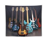RTFGHJS Tapestry Lightweight Multi-Purpose Cool Electric Guitar Wall Hanging Decor Vibrant Printed Tapestry Wall Decor for Indoor/Outdoor Use With 2 Hook Clips Easy Installation 50"x60"