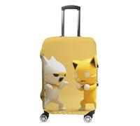 RTFGHJS The Fight Between Two Cats Luggage Cover Elastic Luggage Covers for Suitcase Travel Luggage Covers Anti-Scratch Washable Suitcase Sleeve Fits 19-32 Inch Luggage, white, Small