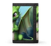 RTFGHJS Trifold Wallet for Men, Black And White Cats Coin Purse Slim Money Clip Credit Card Holder with 8 Card Slots, Dragon cute, One Size, Modern