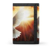 RTFGHJS Trifold Wallet for Men, Dove Sun Art Coin Purse Slim Money Clip Credit Card Holder with 8 Card Slots, Dove Sun Art, One Size, Modern