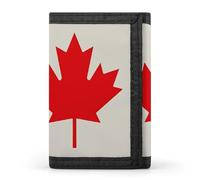 RTFGHJS Trifold Wallet for Men, Fire And Ice Dragons Coin Purse Slim Money Clip Credit Card Holder with 8 Card Slots, Retro Canada Flag Pattern, One Size, Modern