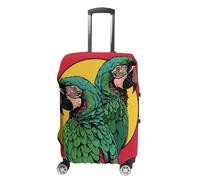 RTFGHJS Two Red Parrots Luggage Cover Elastic Luggage Covers for Suitcase Travel Luggage Covers Anti-Scratch Washable Suitcase Sleeve Fits 19-32 Inch Luggage, white, L