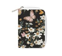 RTFGHJS Various Butterflies And Daisies Credit Card Holder Wallet PU Leather Card Case Cards Protector Front Pocket Wallets