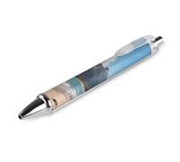 RTFGHJS Volcanic Island Ballpoint Pens Retractable Ball Point Pens Smooth 0.5mm Medium Writing Pen Black Ink Pen for Men Women 1 PCS