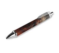 RTFGHJS Wild Wolf in The Fire Ballpoint Pens Retractable Ball Point Pens Smooth 0.5mm Medium Writing Pen Black Ink Pen for Men Women 1 PCS