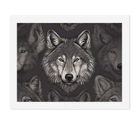 RTFGHJS Wolf Head Pattern Paint by Numbers Kit for Adults DIY Paint by Numbers DIY Oil Paints for Beginners with 24-Color for Gift Home Wall Decor 30x40cm