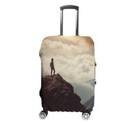 RTFGHJS Woman on A Top Mountain Luggage Cover Elastic Luggage Covers for Suitcase Travel Luggage Covers Anti-Scratch Washable Suitcase Sleeve Fits 19-32 Inch Luggage, white, XL