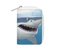 RTFGHJS Yellow Paisley Pattern PU Leather Card Holder - Slim Durable Credit Card Organizer for Men & Women, White Shark, 16x11.5cm