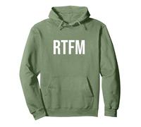 RTFM - Read the Manual Pullover Hoodie, Adult Unisex, Sage Green, Small