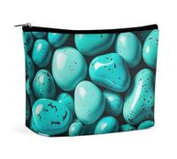 RTFNGLS Bright Aqua Blue Turquoise Portable Travel Toiletries Makeup Bag Bathroom Storage Bag Makeup Bag Portable Makeup Bag Large Capacity Travel Makeup Bag Organize, style, One Size