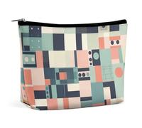 RTFNGLS Colorful Square Shapes Portable Travel Toiletries Makeup Bag Bathroom Storage Bag Makeup Bag Portable Makeup Bag Large Capacity Travel Makeup Bag Organize, style, One Size