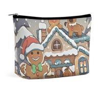 RTFNGLS Gingerbread Small Home Portable Travel Toiletries Makeup Bag Bathroom Storage Bag Makeup Bag Portable Makeup Bag Large Capacity Travel Makeup Bag Organize, style, One Size
