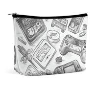 RTFNGLS Monochrome Sketch Style Gaming Portable Travel Toiletries Makeup Bag Bathroom Storage Bag Makeup Bag Portable Makeup Bag Large Capacity Travel Makeup Bag Organize, style, One Size