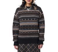 RTGSE Women Vintage Striped Knitted Sweaters Jumper Long Sleeve Plaid Pullovers Sweaters Y2K 90s E-Girl Knitwear Jumper (H Black, M)