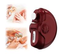 RTHANO 3-in-1 Electric Polishing Automatic Nail Clipper, 2025 New Finger and Toe Electric Nail Trimmer, 2 Adjustable Speeds, Thick Toenail Elderly Electric Toenail Cutter (red) (Red)