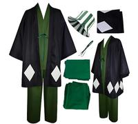 RTHANO Green Role Play Costume Uniform Full Set Halloween Adult (Medium)