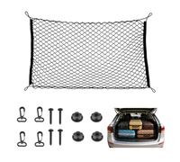 Rthynti 2Pcs Cargo Net, 110 x 60 cm Stretchable Elastic Nylon Storage Net, Car Boot Nets Universal Storage Nylon Nets with 8 Hooks for Automotive Van SUV Pickup