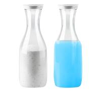 Rthynti 2Pcs Washing Powder Storage 1.5L, Laundry Detergent Storage, Durable PET Plastics Detergent Dispenser, Laundry Powder Storages (Roud)