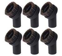 Rthynti 6 PCS Vacuum Cleaner Brush Heads 32mm, Horse Hair Round Dust Brush Replacement, Compatible with Most Vacuum Brands Accepting 25-32mm Attachments