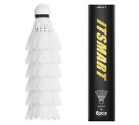 Rthynti 6Pcs Shuttlecocks Badminton, Professional Duck Feather Badminton, Shuttlecocks with Stability and Balance for Professional Training Or Family Outdoor Sports