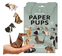 Rthynti Paper Cats Origami Kit, 100Pcs DIY 3D Fold Your Own Paper Cat Figures, Origami Cats Kit for Adults Kids Animal Lovers, Gift & Desk Decoration (Dog)