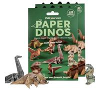 Rthynti Paper Cats Origami Kit, 100Pcs DIY 3D Fold Your Own Paper Cat Figures, Origami Cats Kit for Adults Kids Animal Lovers, Gift & Desk Decoration (Dinosaur)