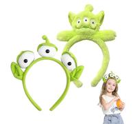 Rthynti Three-Eyed Headband, 3PCS Alien Headbands, Halloween Three-Eye Alien Headband, Space Eyeball Hairband for Halloween Carnival Fancy Dress Costume Cosplay Accessory(Green)