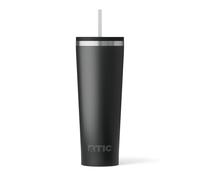 RTIC 28oz Everyday Tumbler Insulated Stainless Steel Portable Travel Coffee Cup with Straw, Ceramic Lining, Spill-Resistant Lid, BPA-Free, Hot and Cold Drink, Black