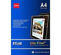 RTL48 - A4, A3 & A2 Sheets Lite Film® for Any Inkjet Printers - Back lit Paper | Back Lit Film | Backlit Film for LED Light Pocket | LED Light Panels (Packing: A4 x 50 Sheets)