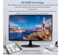 RTL8852BE Network Card 2.4G 5G Dual Band 1800Mbps 5.2 M.2 for Card, 2.4G/5G with PC/Laptops NGFF Slot