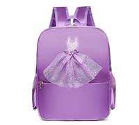 RTMYOR Girls Cute Ballet Dance Backpack,SchoolBag, Crossbody Bag,Ballerina Duffle Bag,for Dancer Girls (Purple Skirt)