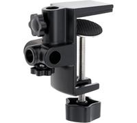 RTNLIT Desk Lamp Clamp, 1/2 inches 4 Hole Metal Table Mounting Clamp for Magnifying Light/Microphone/Boom Scissor Arm, Fits up to 2-1/2 inches Desktop Thickness(Black)