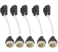 RTNLIT GU10 Lamp Holder, GU10 Ceramic Bulb Holder with Junction Box Socket for GU10 LED Light Bulbs Halogen Bulbs Downlights Main Connector Adapter Fitting (Pack of 5)