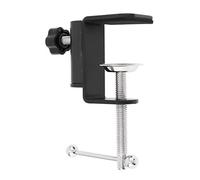 RTNLIT Universal C Shape Table Mount Clamp for Microphone Suspension Boom Scissor Arm Stand Holder with Adjustable Positioning Screw, Fits up to 1.77"/4.5cm Desktop Thickness-Black