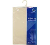 RTO Aida 18 Count Cross Stitch, Cream, 39 x 45 cm