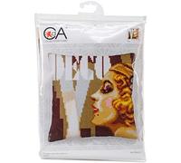 RTO Art Deco II Collection D'Art Stamped Needlepoint Cushion Kit, 40 x 40cm