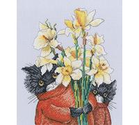 RTO Cats and Flowers are Needed for Beauty Counted Cross Stitch Kit