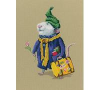 RTO Counted Cross Stitch Kit - A Well Travelled Mouse - ''Wonderful and Sublime World''