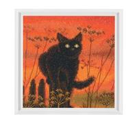RTO Counted Cross Stitch kit Cat at Sunset M1024, DMC Mouline Thread, Zweigart Aida, Embroidery Needlework DIY Adult